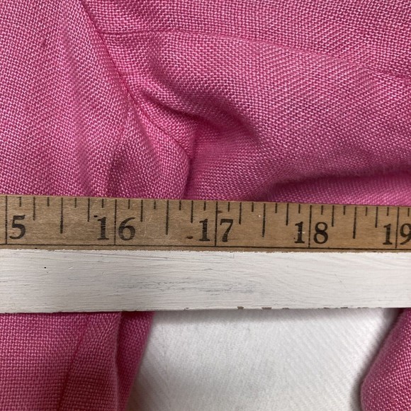 Talbots Womens Pink 100% Irish Linen Buttons Cardigan Jacket Blazer 3/4 Sleeve 2 - Picture 5 of 12